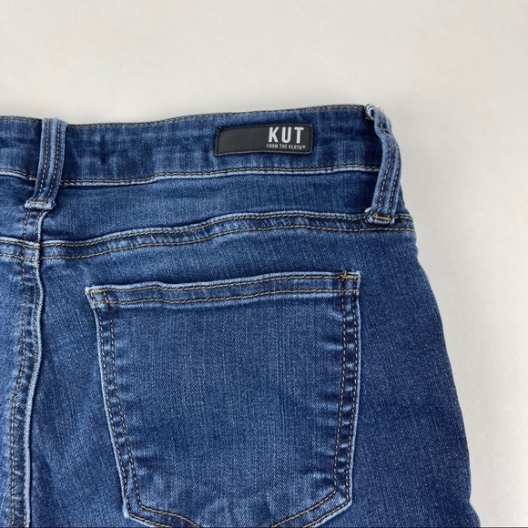 Kut From The Kloth Jeans Womens 2 Blue Denim Rough Hem - Picture 9 of 9